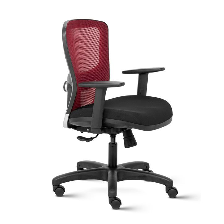 Fluid Mid Back Ergonomic Chair with Single Lock & Adjustable Arms