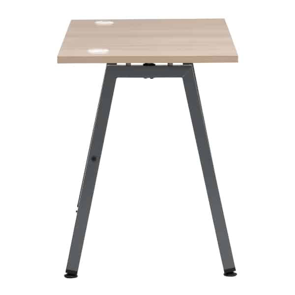 ANGLE–Office Table - 4 Feet (L) X 2 Feet (W) with Grey powder coating and Accacia shade top - Transteel