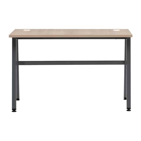 ANGLE–Office Table - 4 Feet (L) X 2 Feet (W) with Grey powder coating and Accacia shade top - Transteel