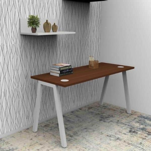 ANGLE Office Computer Table For Staff – 4x2feet – Classic Walnut ...