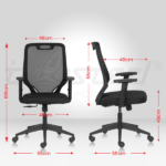 FLAIR MB Ergonomic Office Chair with Mesh Back & 1D Arms