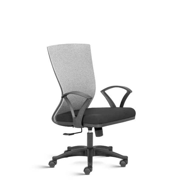 Reflex Mid Back Ergonomic Chair with Fixed Arms