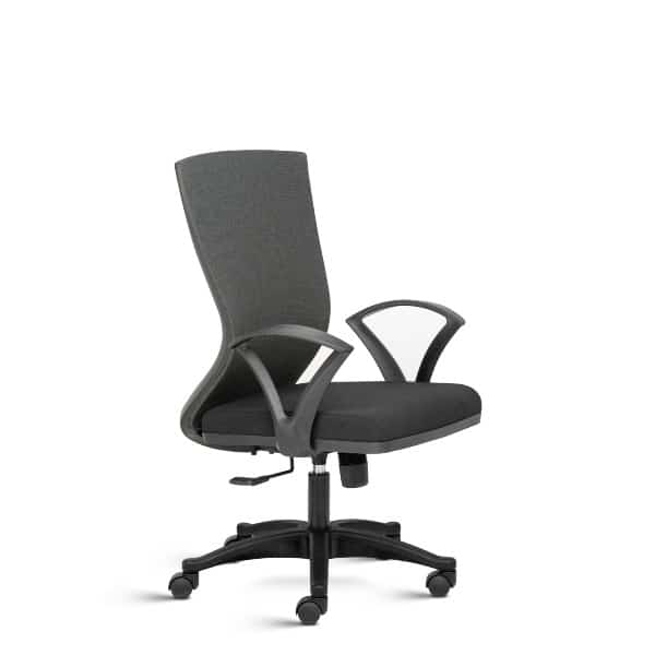 Reflex Mid Back Ergonomic Chair with Fixed Arms