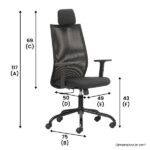 VECTOR – Black High Back Mesh Ergonomic Chair with Adjustable Arms